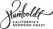 The image contains the text "Humboldt California's Redwood Coast" in a script and sans-serif font style, with a black color scheme.